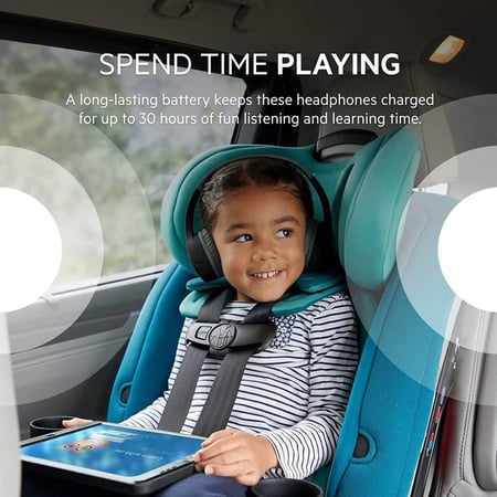 سماعات رأس لاسلكية للاطفال بيلكن - أسود