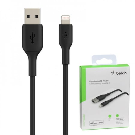 كابل بيانات ومزامنة أيفون بطول متر ماركة Belkin