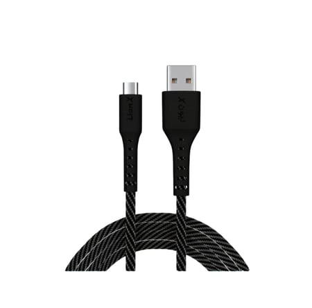 كيبل ليون اكس تايب سي USB قماش متري للشحن والمزامنة