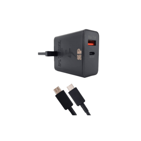 شاحن جداري سريع 35 واط مع كيبل تايب سي تايب سي