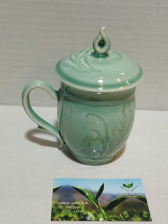 كوب شاي بورسلان  (300مل) مع غطا 1 | 1 Porcelain mug with lid (300ml)