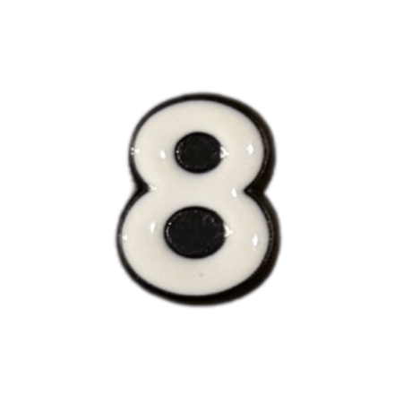 ملصق حديد رقم 8 (ثمانية)