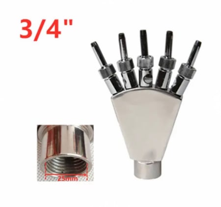 راس ذيل العنقاء والكف استيل مقاس 3/4