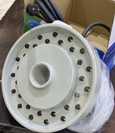 كشاف مجوف اصفر واحد بوصة مع محول مدمج 10.5 وات