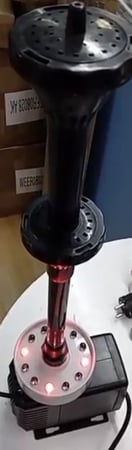 طقم نافورة كبير يشمل غطاس50-  85 وات انارة كبيرة طقم بلاستيك كبير