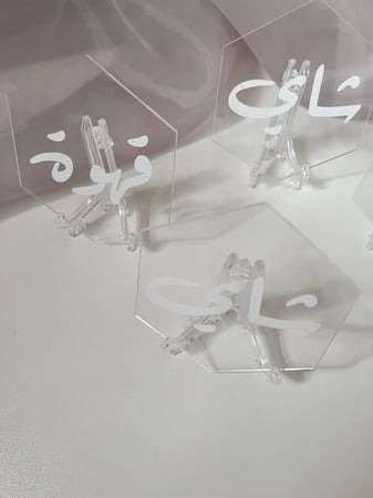 استاند اكريلك مع عباره