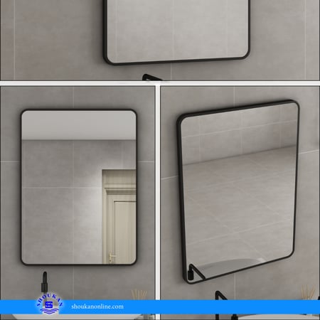 مرايا إطار المنيوم أسود مطفي