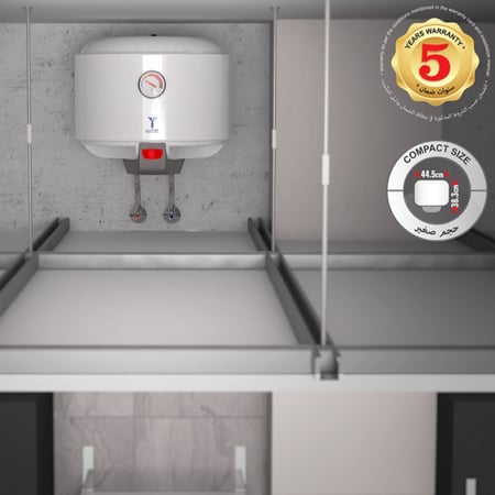 سخان مياه الخزف السعودي عريض عامودي 30 لتر