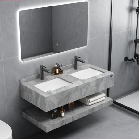 مغسلة بورسلان حوضين 140 سم