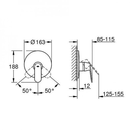 مسكة خلاط خطين ( GROHE )  EUROCOSMO