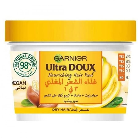 غذاء الشعر المغذي 3 في 1 بالموز والشيا من غارنييه - 390 مل