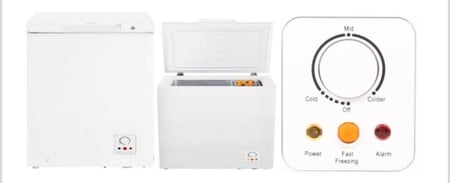 CHF297 DD-فريزر هايسنس سطحي 297 لتر ابيض 10.5 قدم