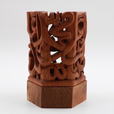 مبخر خشبي متوسط الحجم صناعه يدويه من خشب التيك المستخدم في صناعة السفن