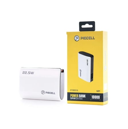 باور بنك متنقل 10 الاف ملي أمبير من Piecell 22.5W