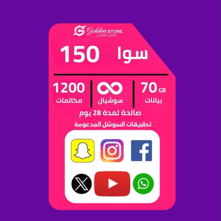 (شريحة نت جديده ) شريحة نت باقه سوا 150 stc
