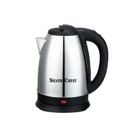 غلاية كهربائية سيلفر كريست SIL-9235 - سعة 2 لتر، قوة 1800 وات، ستانلس ستيل، تصميم أنيق وآمن