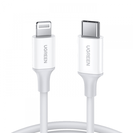 سلك شاحن يوجرين تايب سي إلى آيفون بطول 1 م - أبيض
