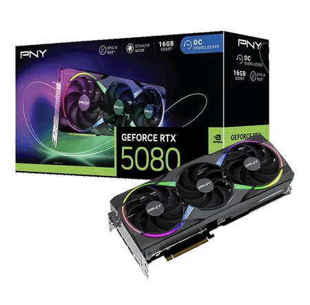 PNY GEFORCE  GTX 5080 16GB OC ARGB  كرت شاشه
