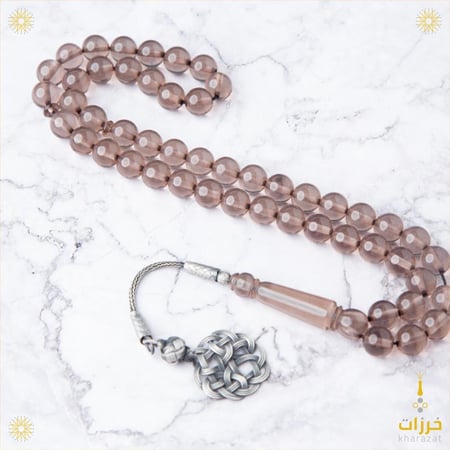 بكلايت بلجيكي بني شفاف مع فضة عيار ١٠٠٠