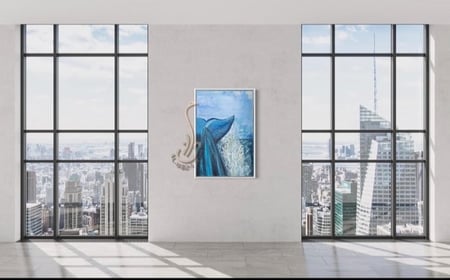 لوحة بطابع بحري مقاس عرض 51 طول 78