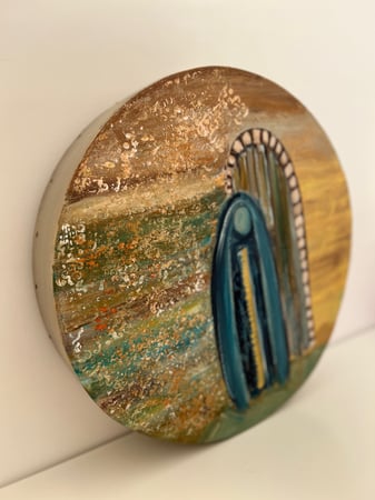 طبلة يدوية خشبية