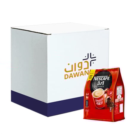 قهوة نسكافيه 3×1 /10 عبوات * 50 ظرف بالعبوة بالكرتون