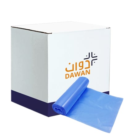 كيس بلاستيك جالون مقاس 10/ لون أزرق 10*90 كيس بالكرتون