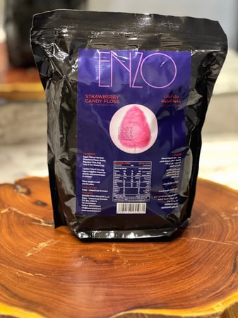 سكر غزل البنات اينزو بنكهة التوت الاحمر