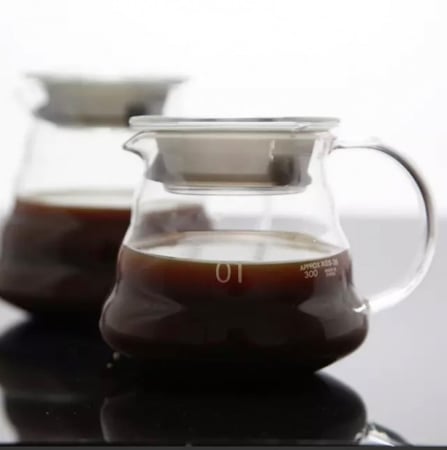 سيرفر زجاجي لتقديم قهوه V60 الحجم 400 مل