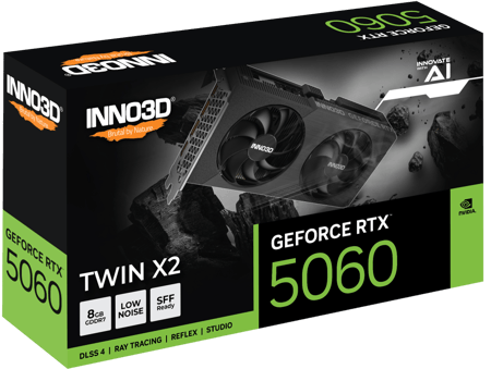 INNo3D GeForce RTX™ 5060 Twin 8GB | كرت شاشة انفيديا اينو ثري دي