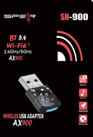 ًWifi Adapter USB Wifi6 -AX 900 Mb\S | قطعة وايفاي خارجية