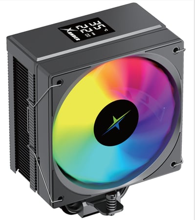 Xander Whirlwind Digital Black Digital Panel Top Cover | مبرد هوائي احترافي زاندر لون أسود مع شاشة معلومات رقمية