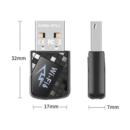 ًWifi Adapter USB Wifi6 -AX 900 Mb\S | قطعة وايفاي خارجية