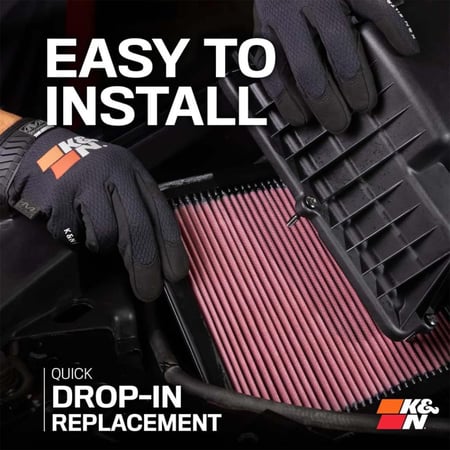 فلتر هواء رياضي K&N  — مصمم على قربة الوكالة | يناسب FJ وبرادو 4.0 (1GR‑FE) موديلات 2010–2023 | High‑Flow قابل للغسيل