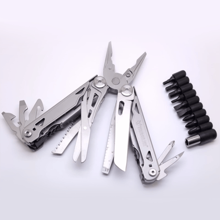 كماشة متعددة الاستخدامات 28 في 1 من الستانلس ستيل، وقواطع اسلاك ومفك براغي دقيق، اداة متعددة الاستخدامات قابلة للطي للاستخدام الخارجي والاصلاح والتخييم