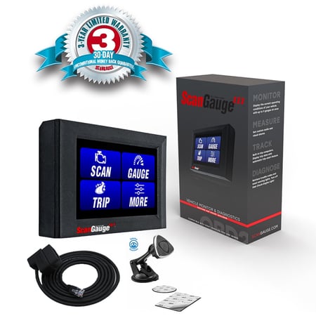 جهاز ScanGauge 3 III الأصلي – أفضل جهاز فحص وتشخيص السيارات وعرض بيانات المحرك (OBDII)
