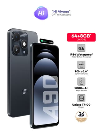 ايتل A90 ذاكرة 128 جيجابايت  4G الرام  3+5  (ضمان الوكيل )