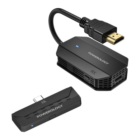محول اللاسلكي  TYBE C to  HDMI صوت + فيديو POWEROLOGY