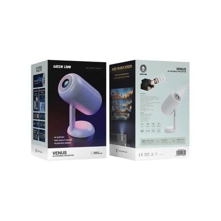 Green Lion Venus 4K Portable Projector - White