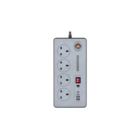 توصيله 4 مداخل +مدخلين USB+PD  سلك 5متر MooGMax