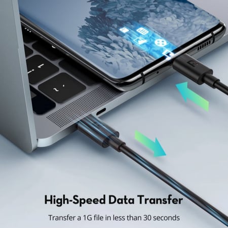 كيبل تايب سي C جلد طول متر راف باور