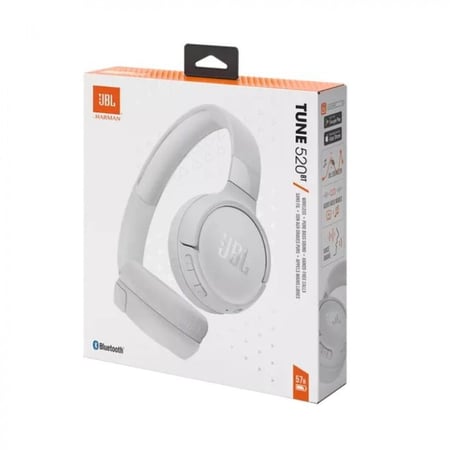 سماعه رأسيه لاسلكيه JBL TUNE 520BT ابيض