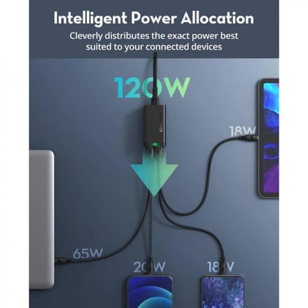 منصة شحن راف باور 4 مداخل 120 واط