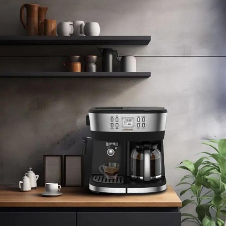 ماكينة قهوه 2*1 أسود 1700 واط Lepresso