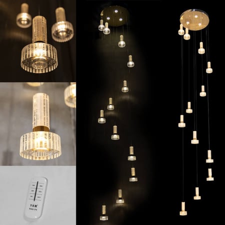 ثريا قبه كريستال بإضاءة ليد 5 متر