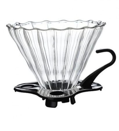 قمع زجاج 02 قاعدة بلاستيك اسود