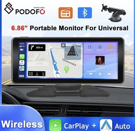 شاشة عالية الجودة HD للسيارات تعمل باللمس