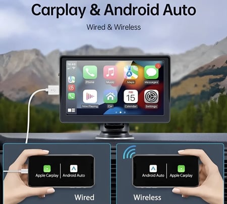 شاشة عالية الجودة HD للسيارات تعمل باللمس