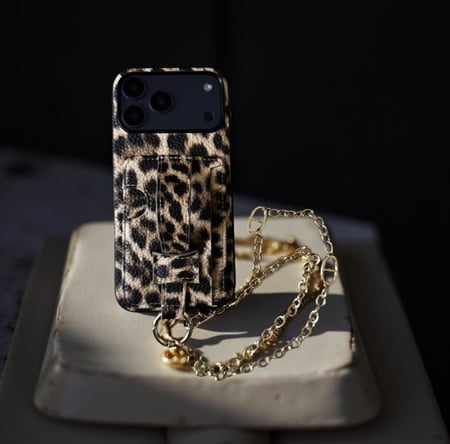 Leopard with chain