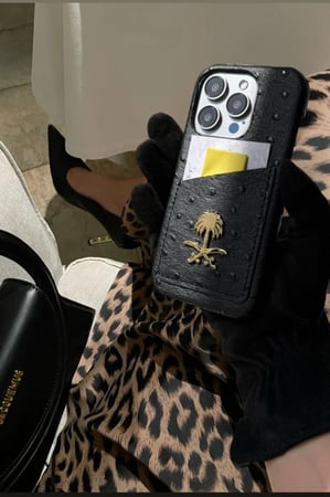 Black Saudi card case